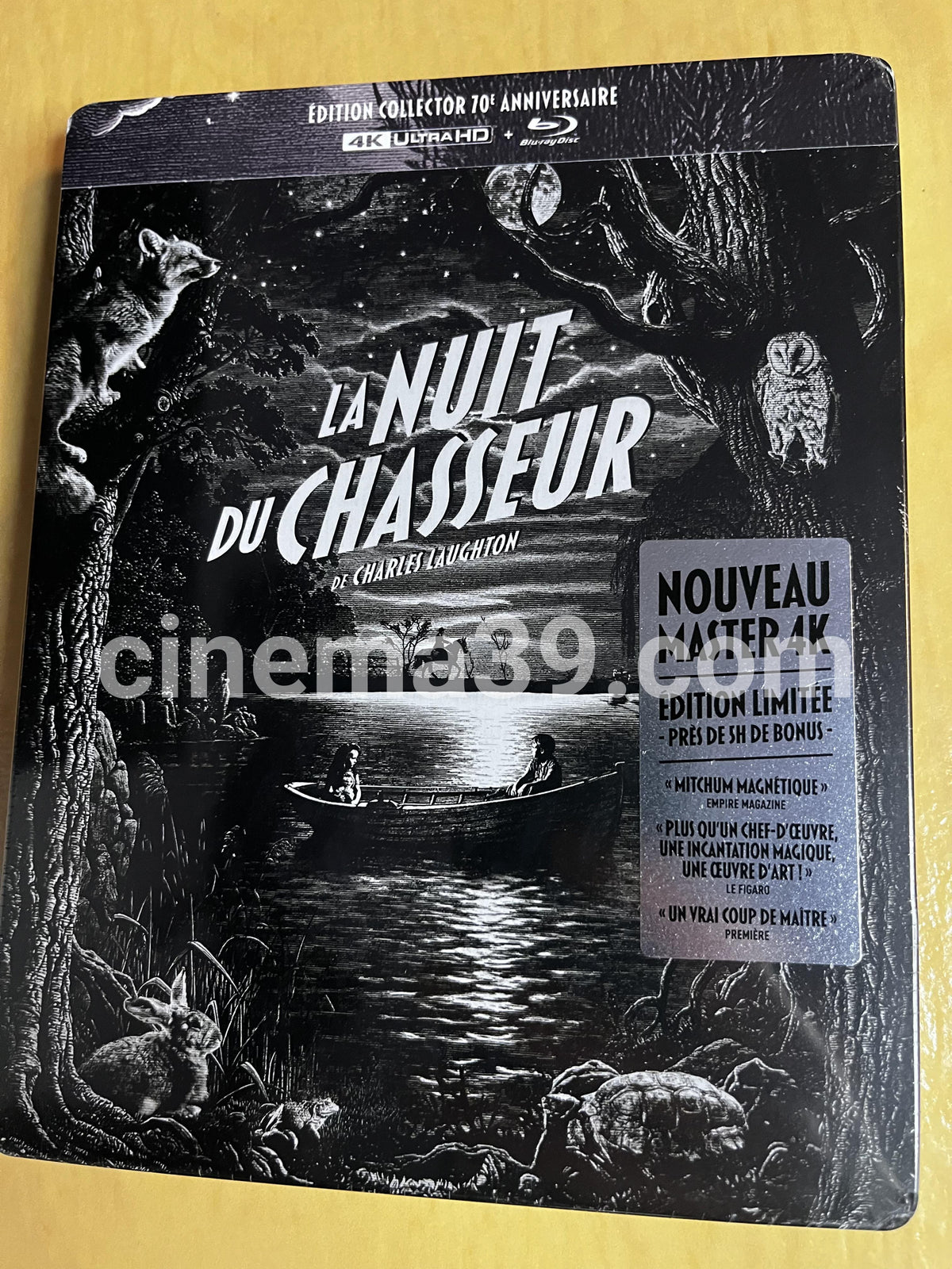 The Night of the Hunter Película 4K Steelbook + Blu-ray
