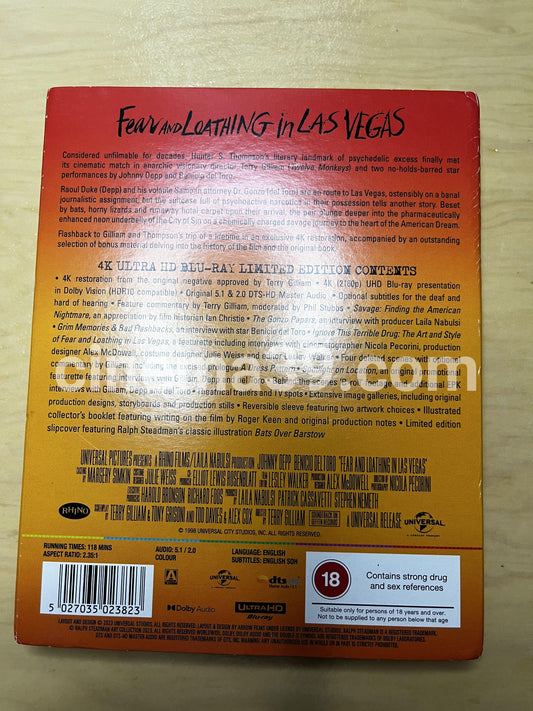 Fear And Loathing In Las Vegas Película 4K Edición Limitada Arrow