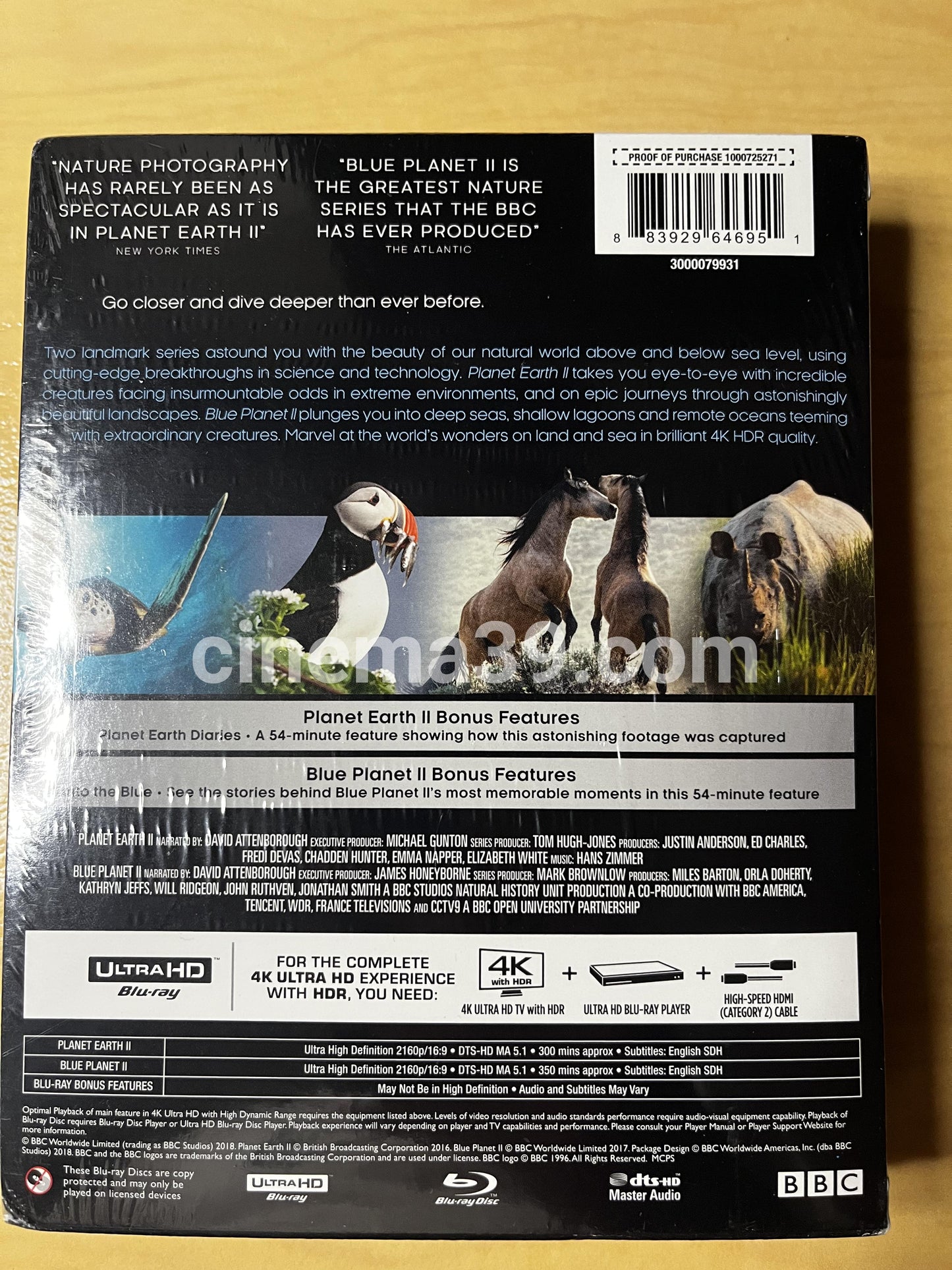 Planet Earth II y Blue Planet II: La Colecciòn Documental 4K