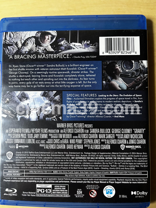 Gravity Blu-ray