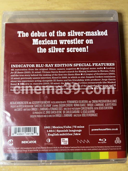 Santo vs El Cerebro del Mal Película Blu-ray Edición Estándard Indicator
