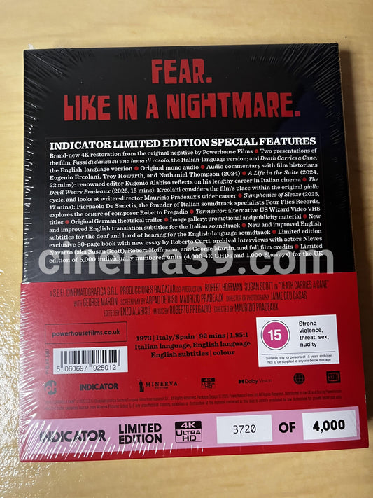Death Carries a Cane Película 4K Edición Limitada Indicator