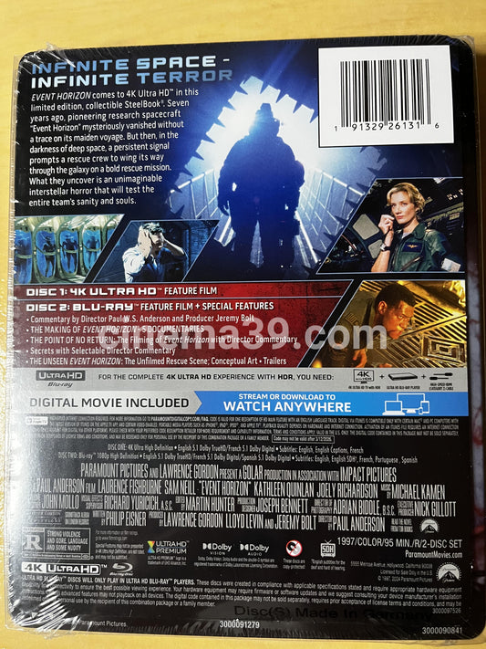 Event Horizon 4K Steelbook + Blu-ray + Digital
