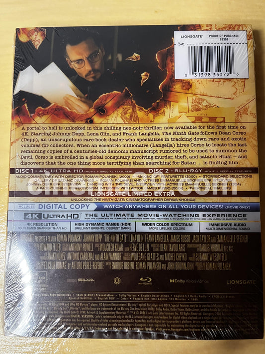 The Ninth Gate 4K Steelbook + Blu-ray + Digital