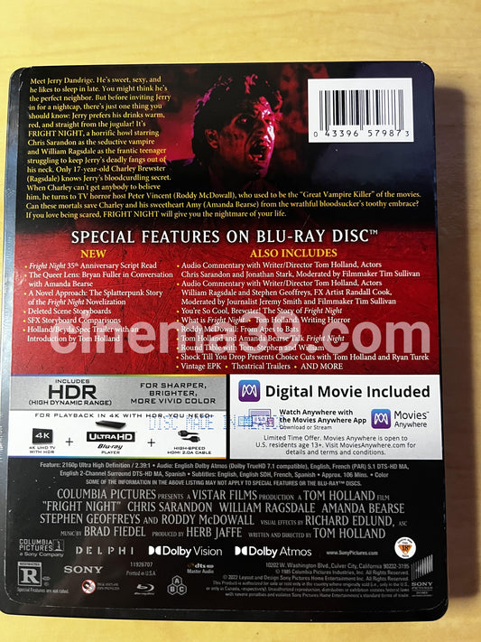 Fright Night Steelbook 4K + Blu-ray
