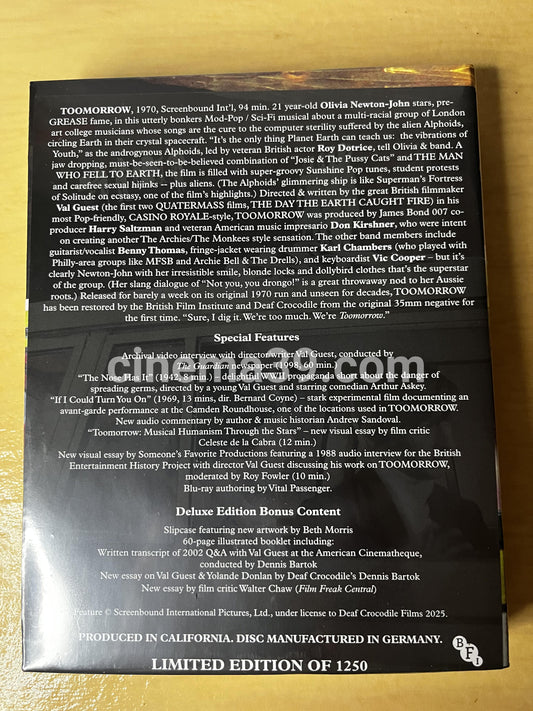 Tomorrow Película Blu-ray Edición Limitada Deluxe