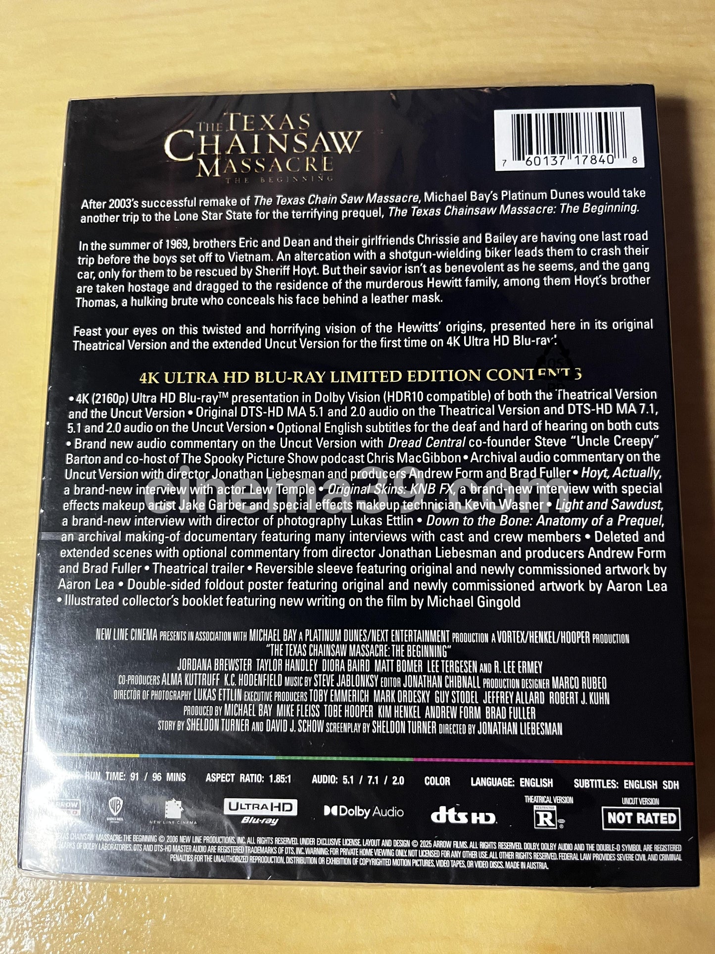 The Texas Chainsaw Massacre: The Beginning Película 4K Edición Limitada