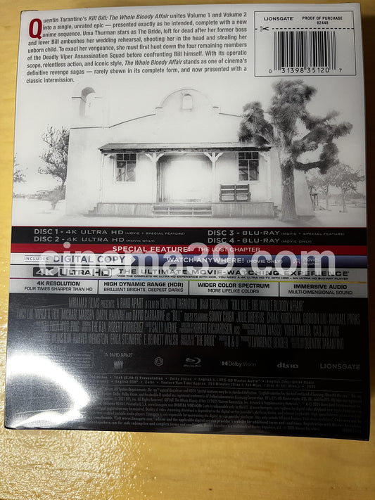 Kill Bill: The Whole Bloody Affair Película 4K Edición de Colección