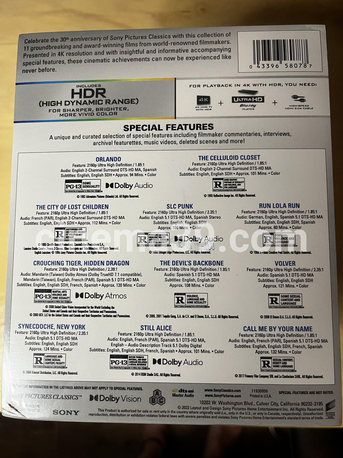 Set de regalo del 30.º aniversario Sony Pictures 4K Ultra HD