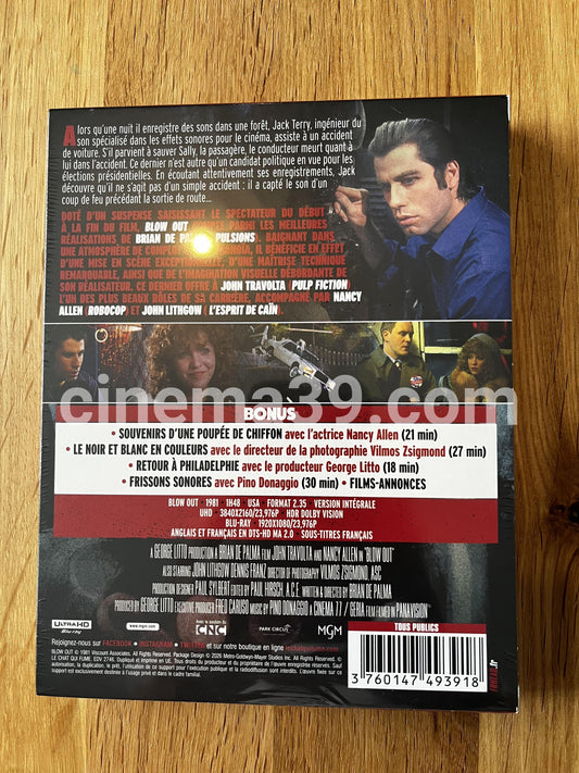 Blow Out Película 4K UHD + Blu-ray