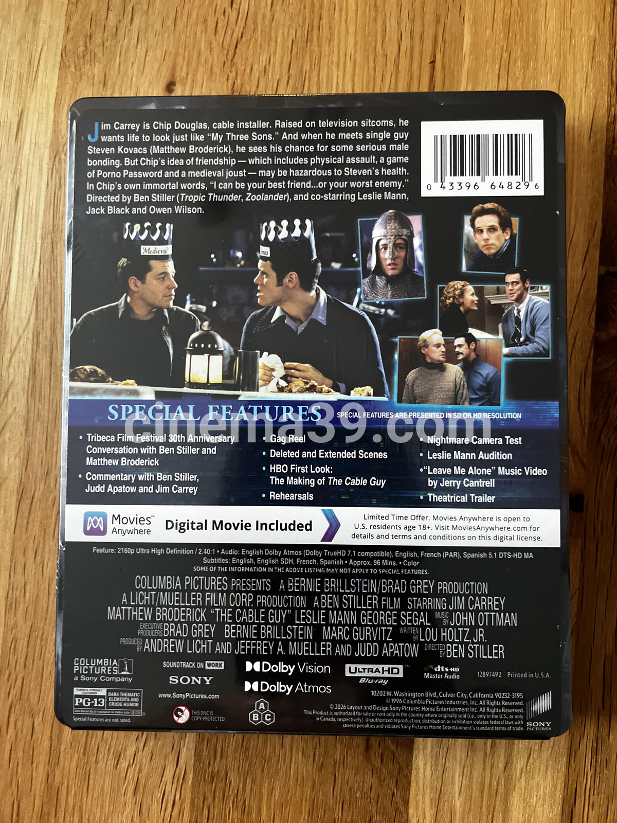 The Cable Guy Steelbook 4K UHD+ Digital 30 aniversario