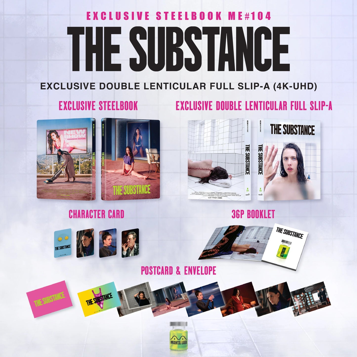 The Substance 4K UHD Double Lenticular A SteelBook Manta Lab (ME#104)