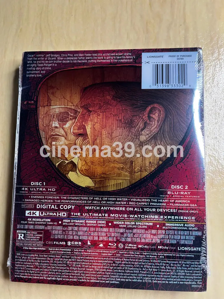 Hell or High Water Película 4K Steelbook + Blu-ray + Digital 4k Steelbook