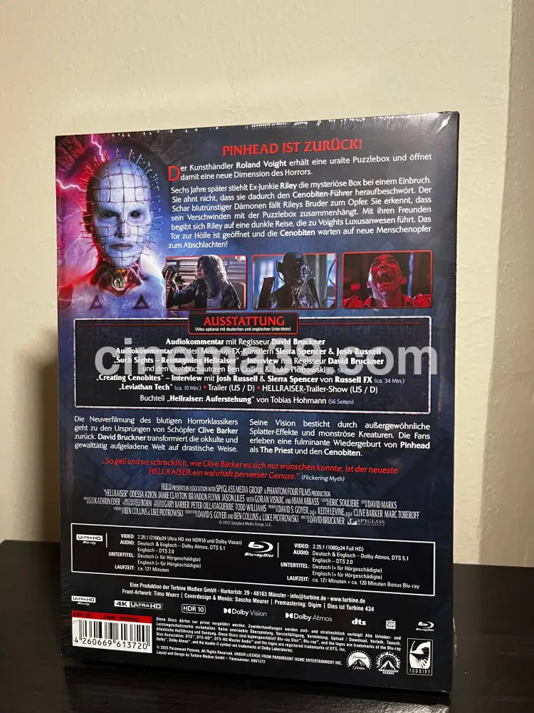 Hellraiser Mediabook Cover A 4K Película Edición Limitada 4K Limited Edition
