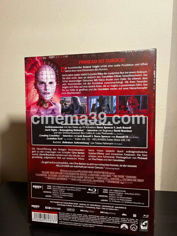 Hellraiser Mediabook Cover B 4K Película Edición Limitada 4K Limited Edition