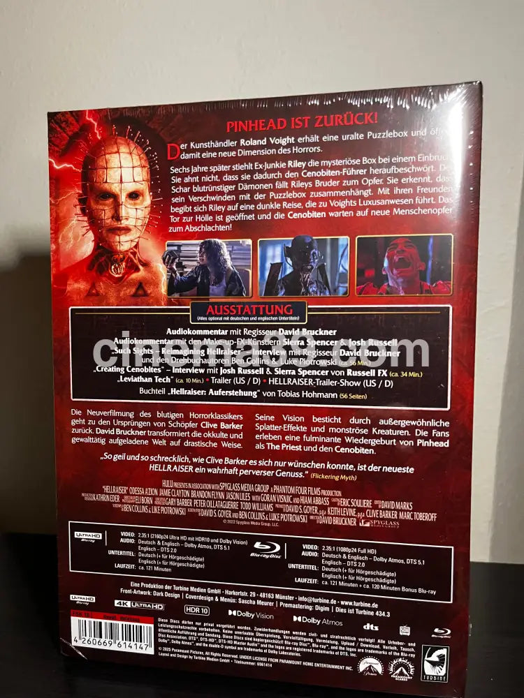 Hellraiser Mediabook Cover D 4K Película Edición Limitada 4K Limited Edition
