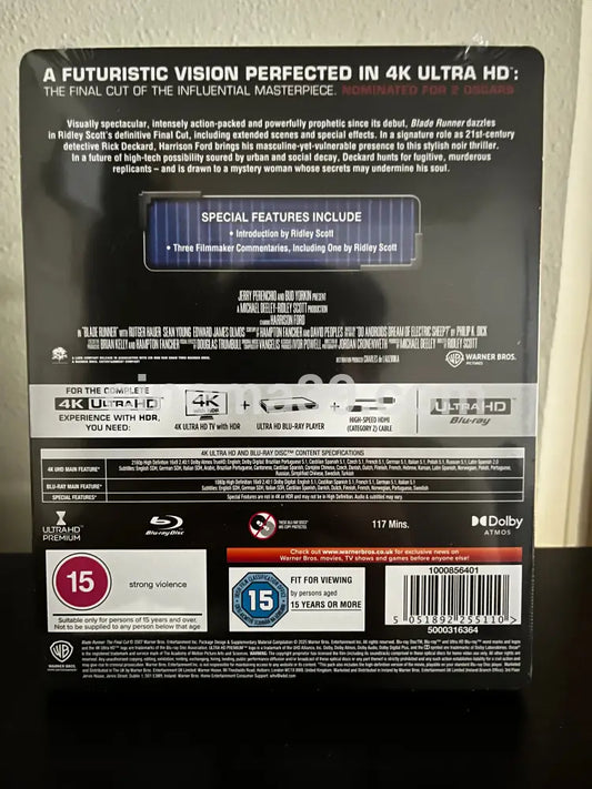 [Nuevo[ Blade Runner UK Limited Edition Steelbook 4K + Bluray 4K