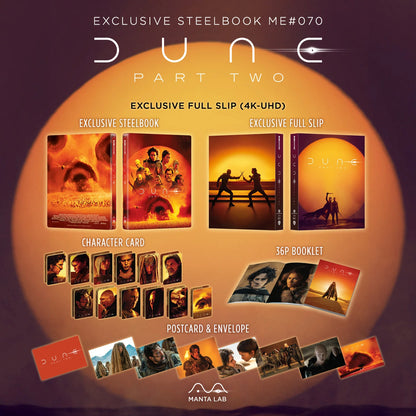 Dune: Part Two 4K Blu-ray Steelbook Manta Lab Exclusive ME#70 Full Slip