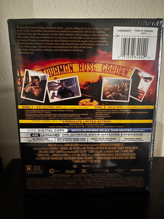 [Nuevo] Frailty 4k Set de Colección + Bluray + Código Digital