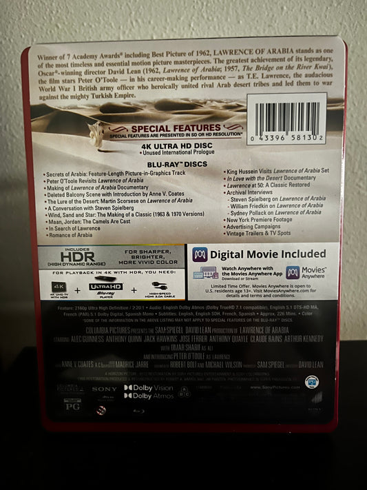 [Nuevo] Lawrence of Arabia 4K +Bluray + Código Digital