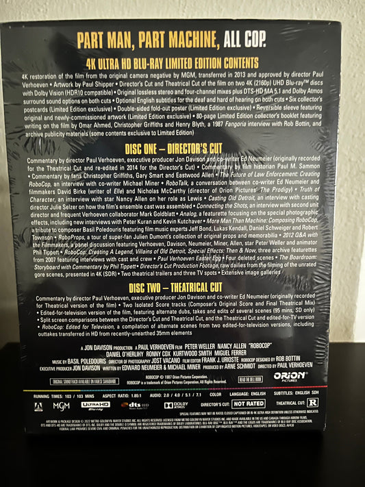 [Nuevo] Robocop 4K 1987 Arrow Limited Edition Boxset