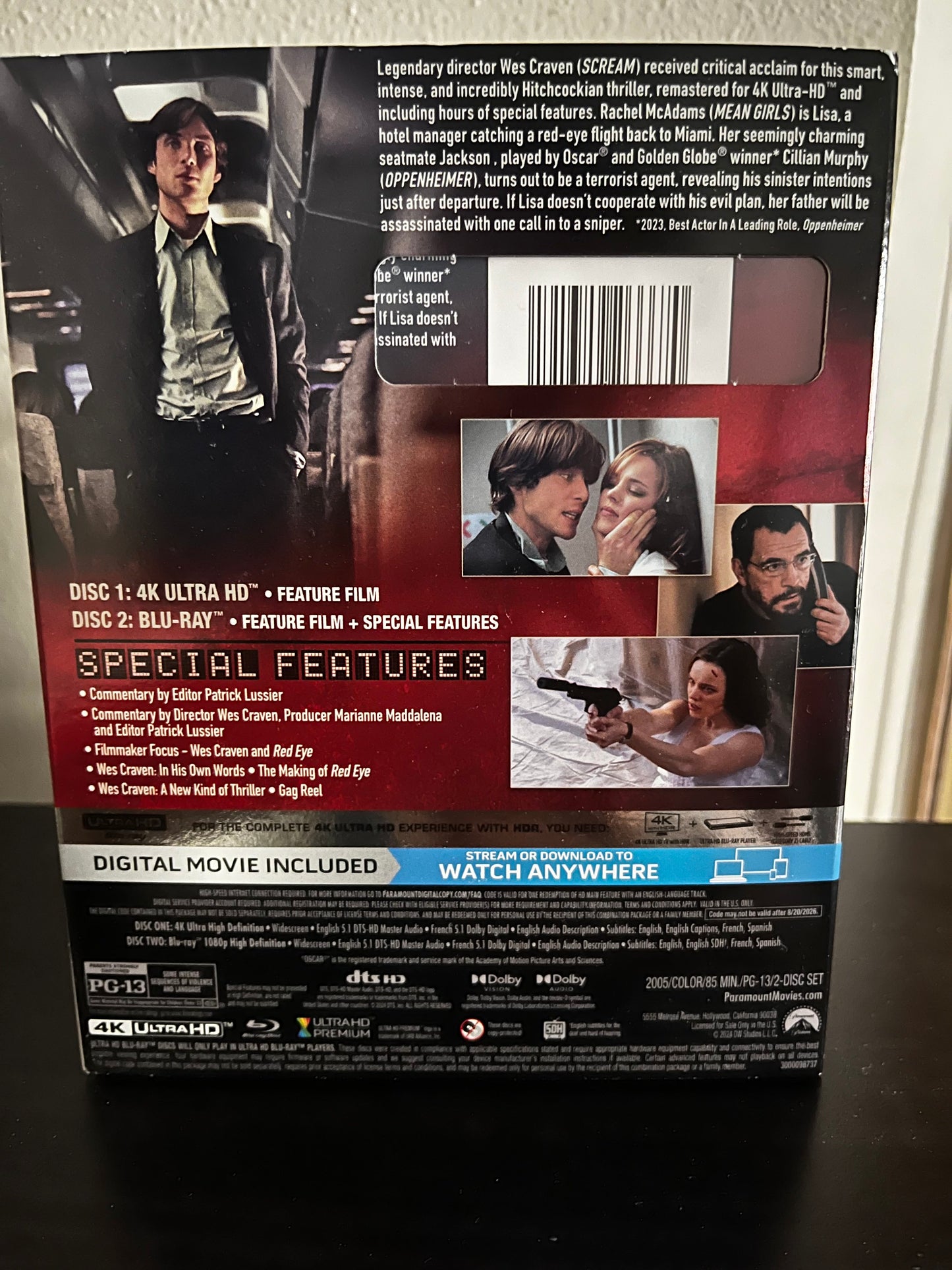 [Usado] Red Eye Película 4k + Bluray