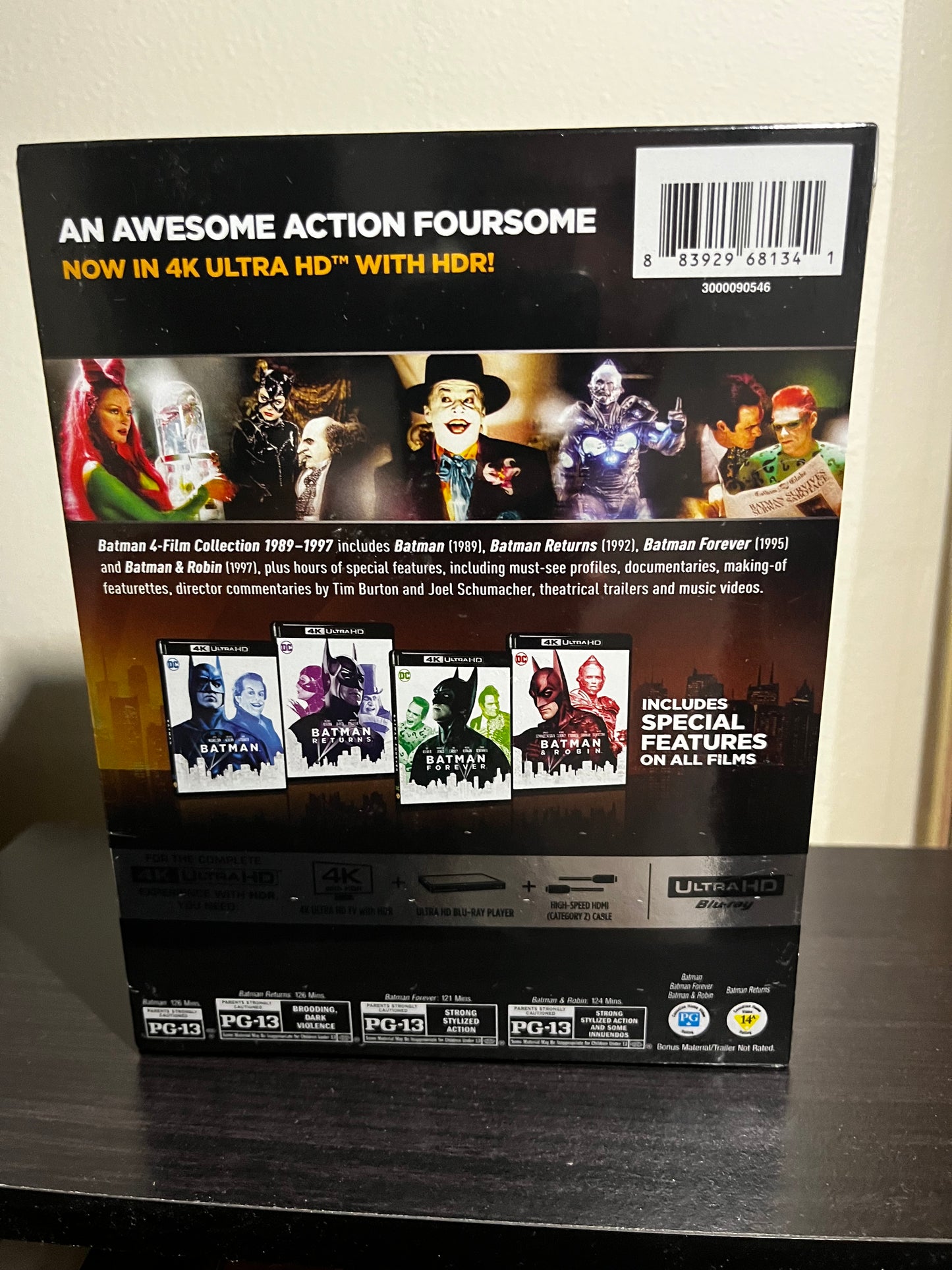 [Nuevo] Batman 4 Film Collection Películas 4K + Bluray