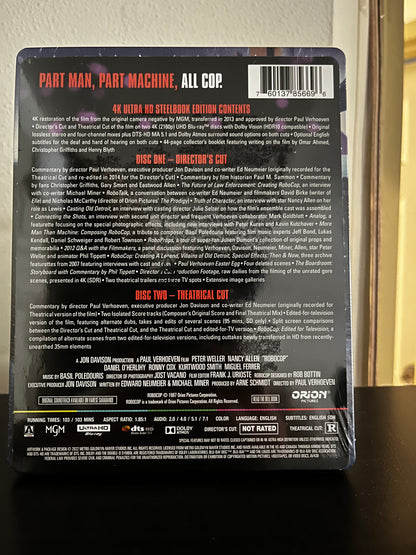 [Nuevo] Robocop 4K Steelbook Arrow Video + Bluray OOP