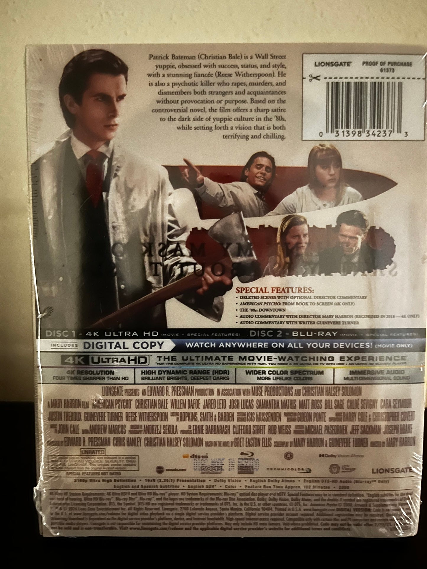 [Nuevo] American Pyscho Película 4K Steelbook