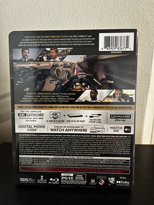 [Nuevo] F1: La Película 4K Steelbook + Bluray + Código Digital