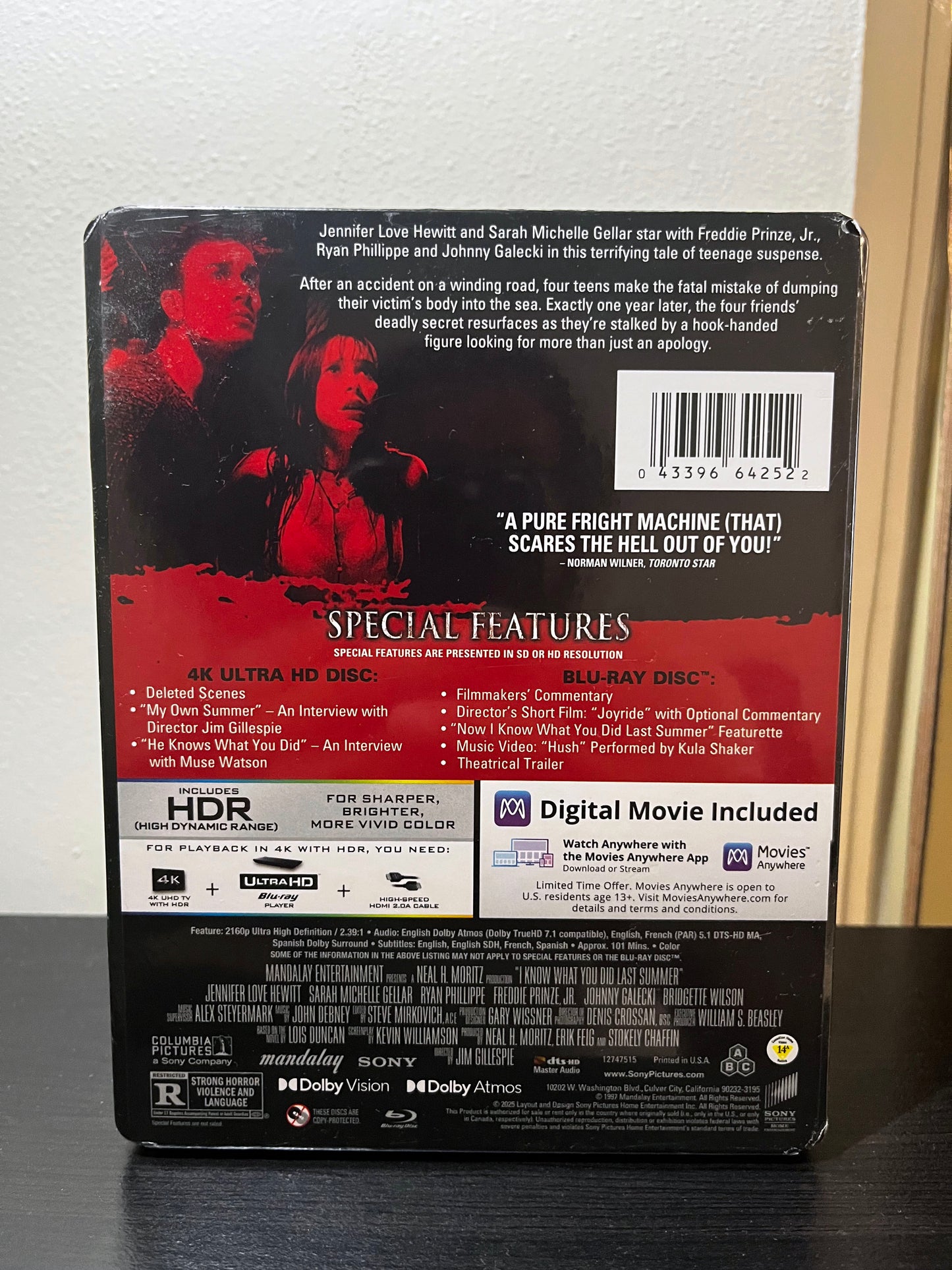 [Nuevo] I Know What You Did Last Summer Película 4K Steelbook + Blu-ray + Còdigo Digital