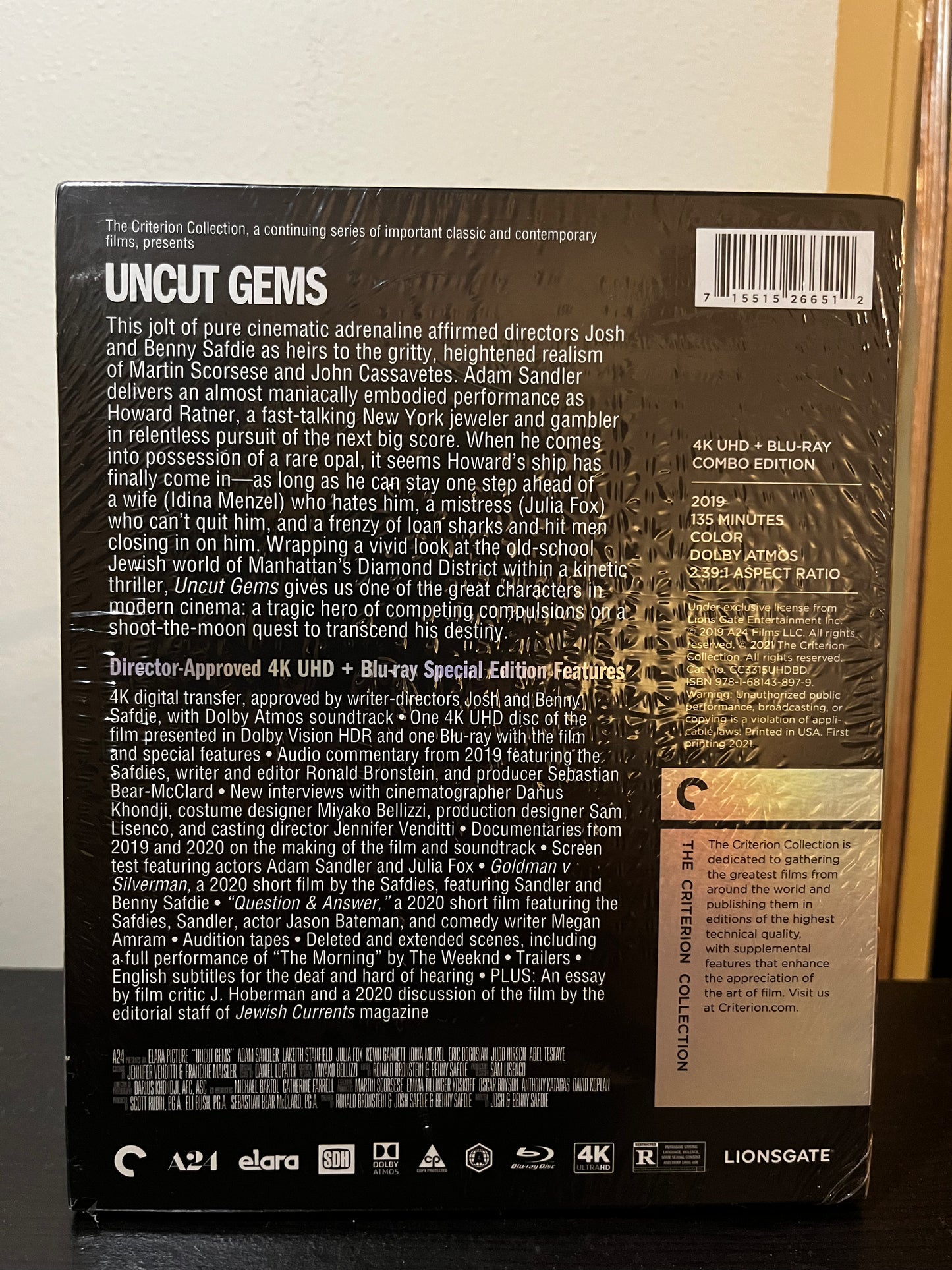 [Nuevo] Uncut Gems 4K Criterion + Blu-ray