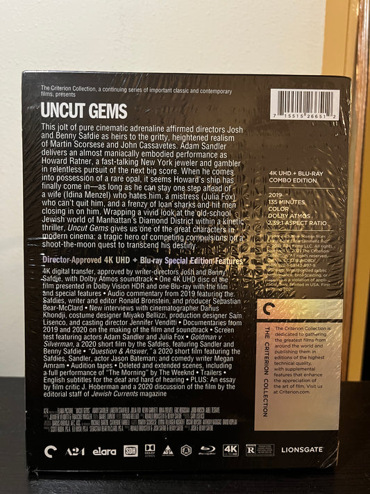 [Nuevo] Uncut Gems 4K Criterion + Blu-ray