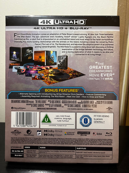[Nuevo] The Wild Robot 4K Steelbook Ultimate Collectors + Blu-ray
