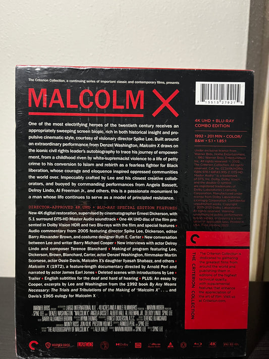 [Nuevo] Malcom X Película 4K Criterion + Blu-ray