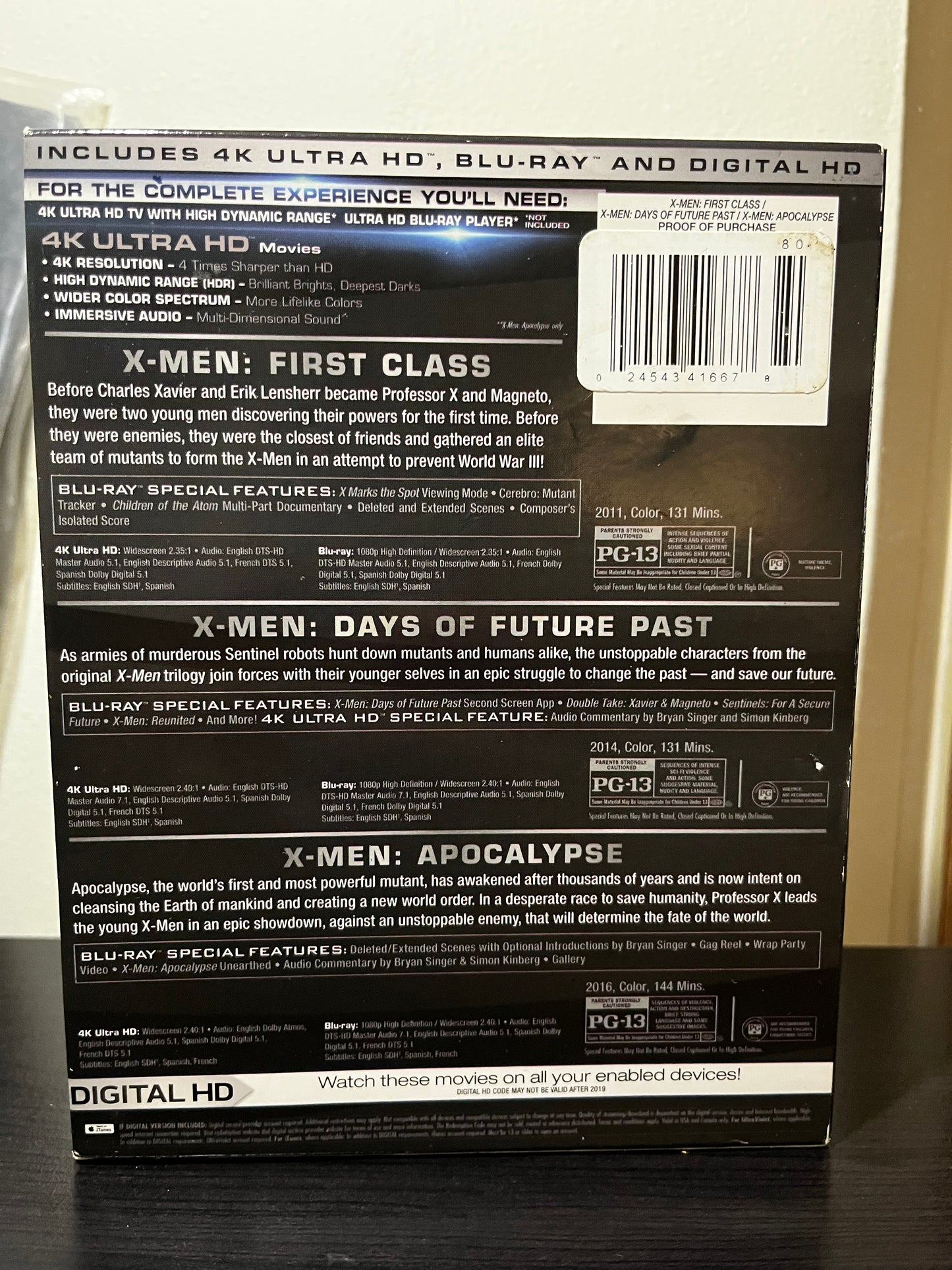 [Usado] X-Men Trilogía Películas 4K