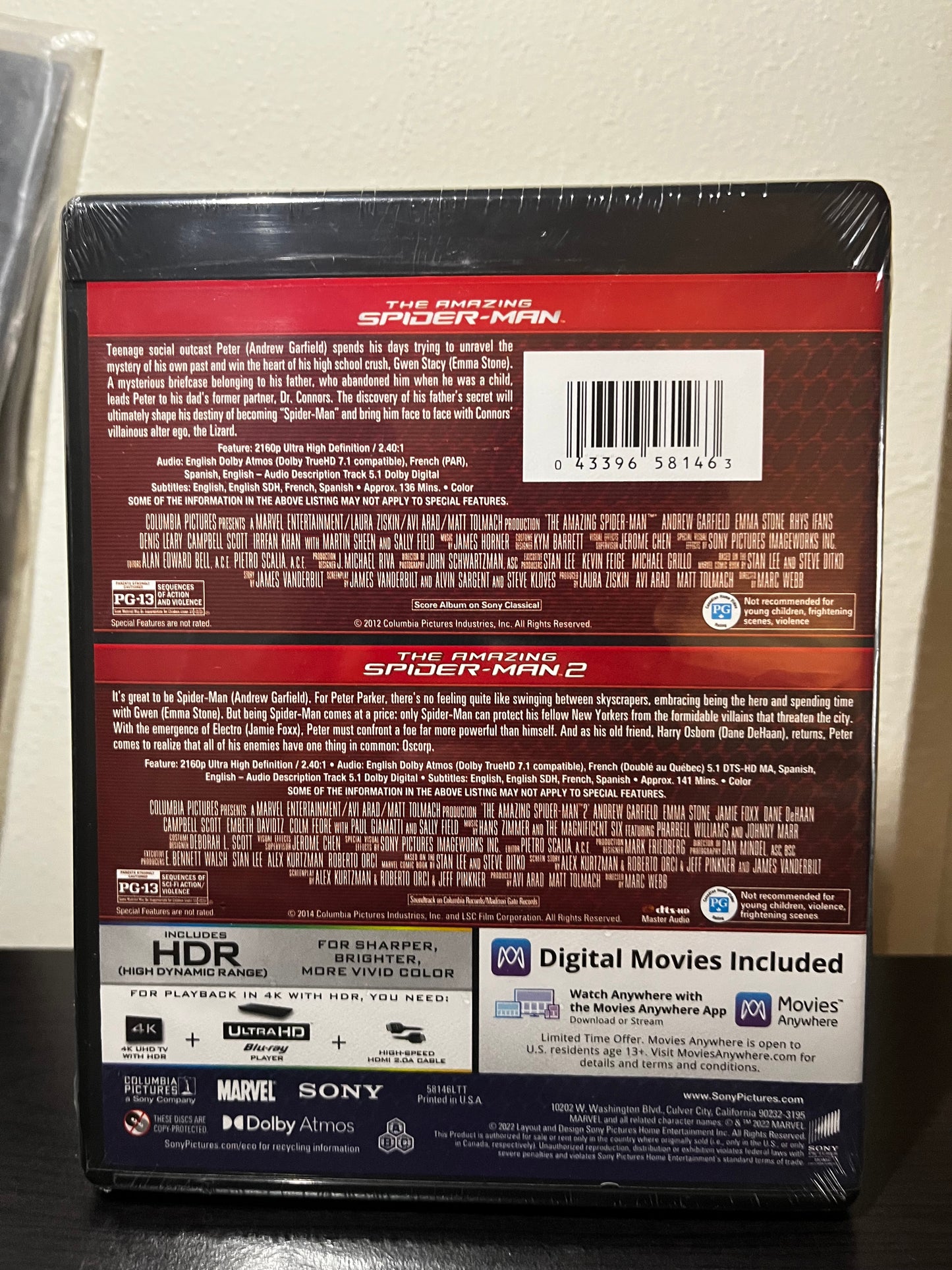 [Nuevo] Spiderman Set 2 Películas 4K