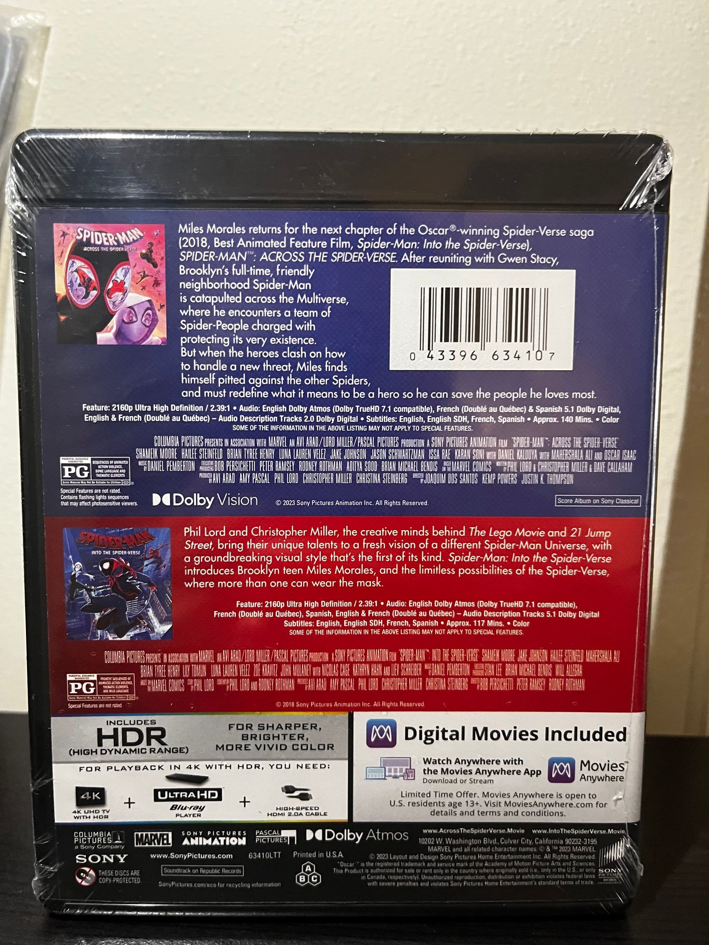 [Nuevo] Spiderman: Spiderverse Colección 2 Películas 4K