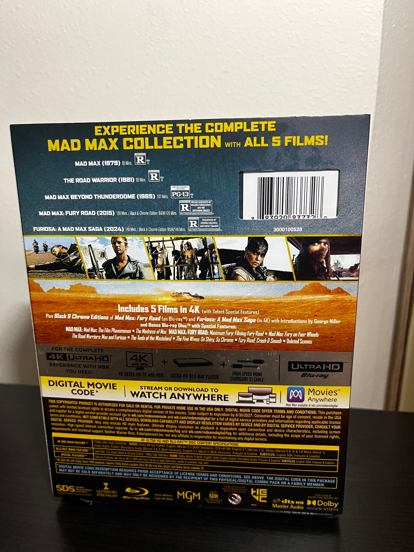 [Nuevo] Mad Max: Colección de 5 películas 4K + Código Digital