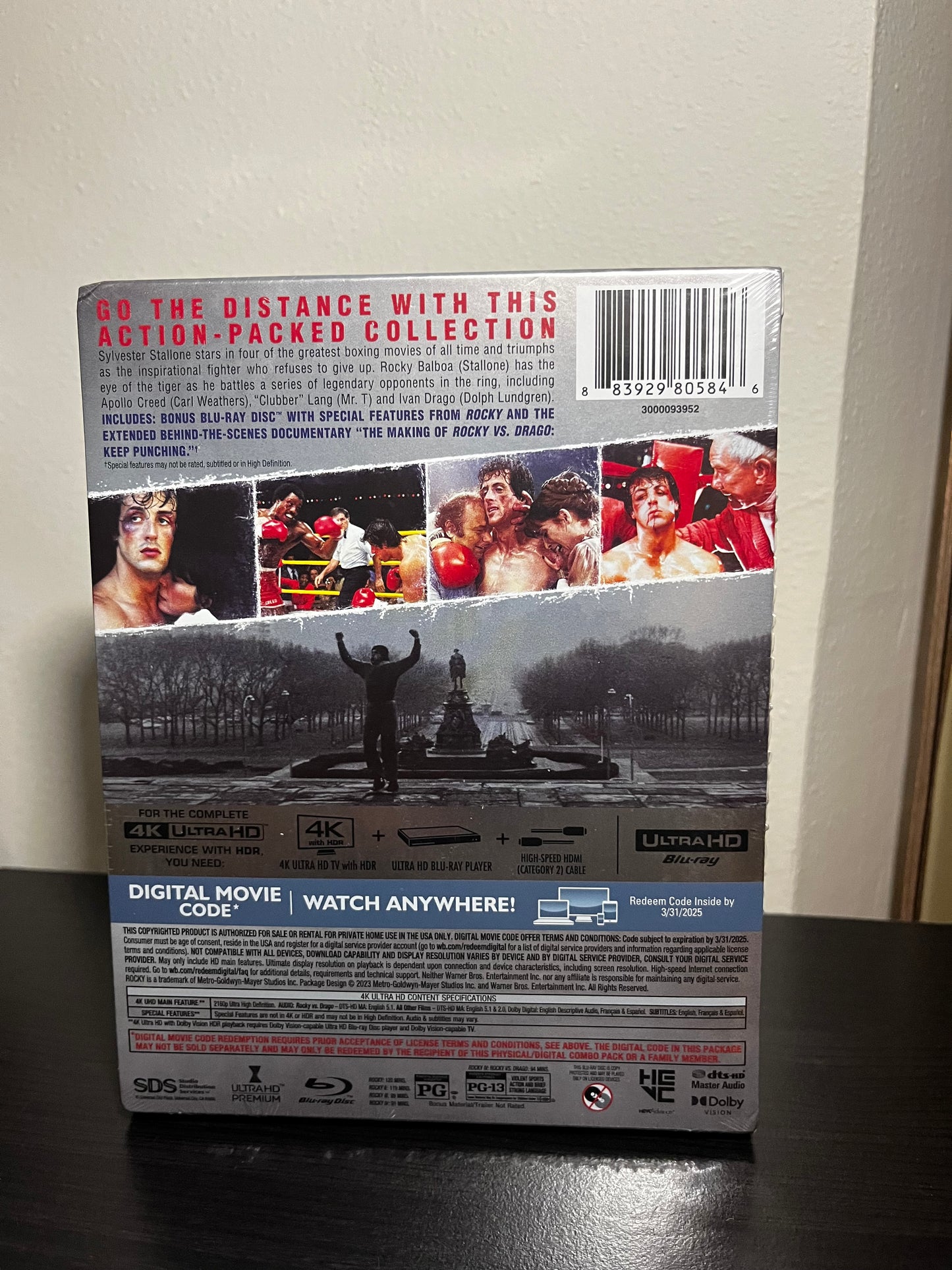 [Nuevo] Rocky: 4-Film The Knockout Collection Películas 4K