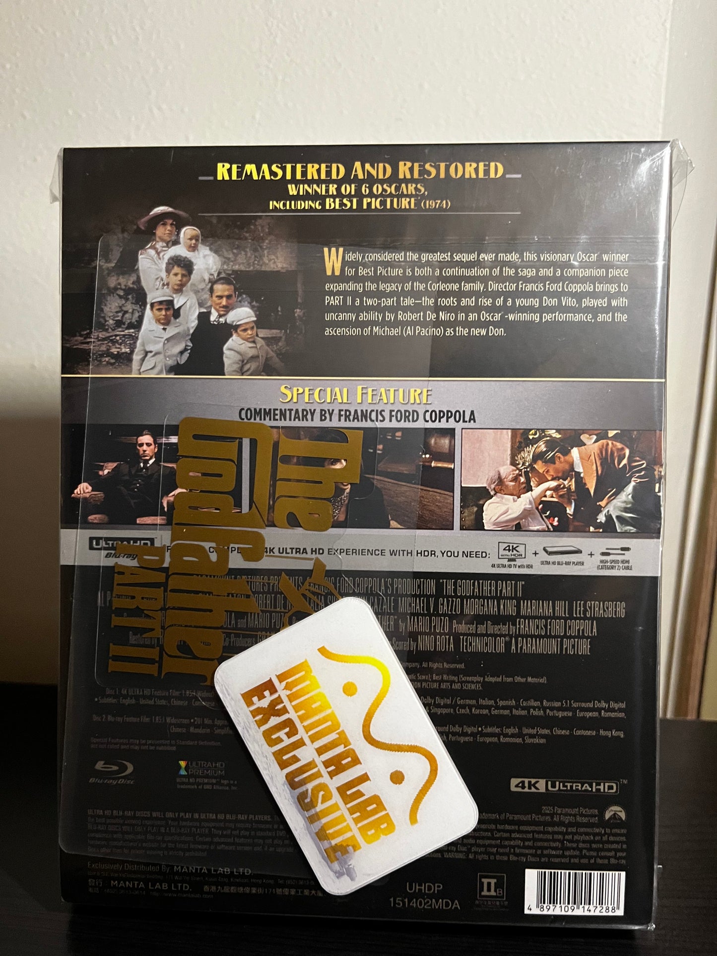 [Nuevo] The Godfather Part II Steelbook 4K + Blu-Ray Manta Lab #87