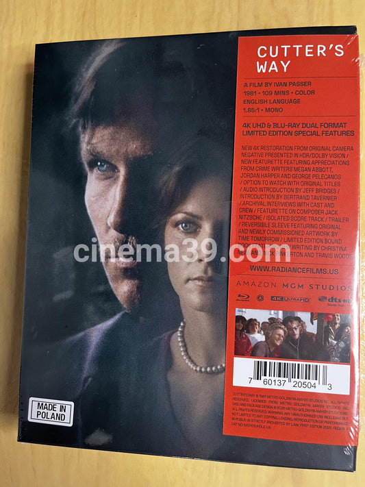 Cutter's Way Película 4K + Blu-ray Edición Limitada