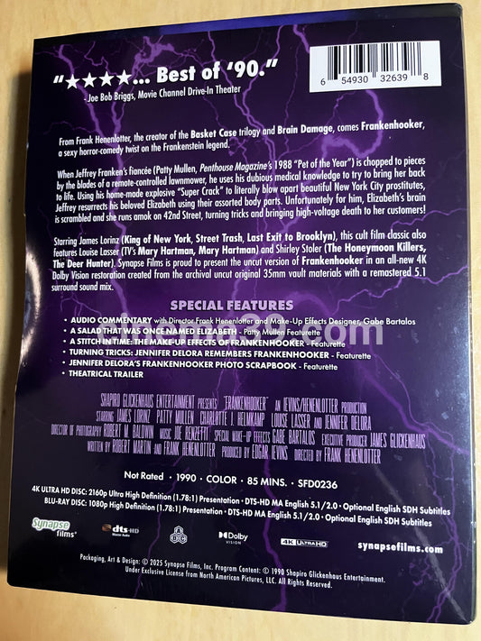 Frankenhooker Película 4K + Blu-ray Edición Limitada