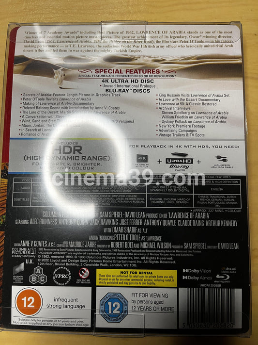 Lawrence of Arabia 4K Steelbook + Blu-ray
