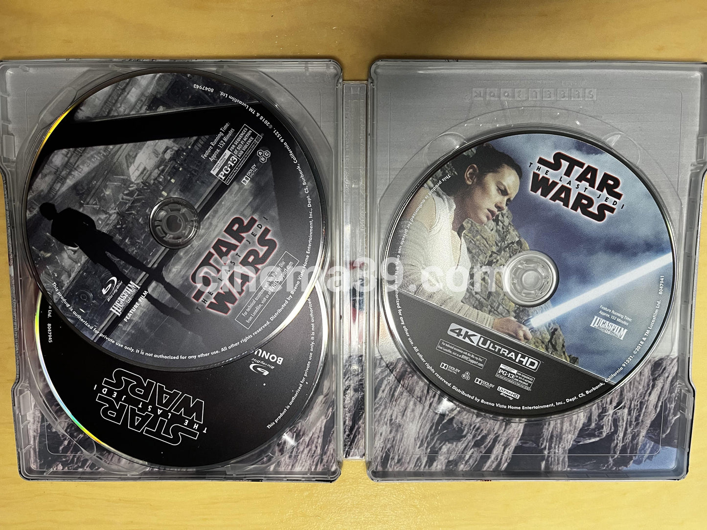 Star Wars The Last Jedi 4K Steelbook + Blu-ray