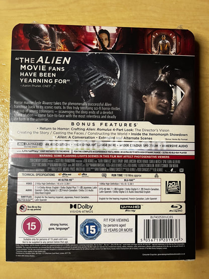 Alien: Romulus Steelbook 4K + Blu-ray Edición Limitada