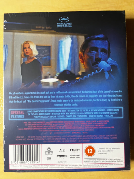 Paris, Texas Película 4K + Blu-ray Edición Limtada Curzon