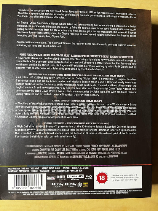 The Killer Película 4K + Blu-ray Edición Limitada Arrow Video