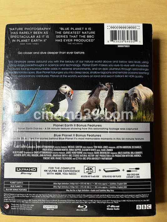 Planet Earth II y Blue Planet II: La Colecciòn Documental 4K