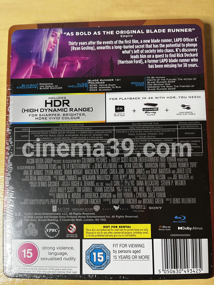 Blade Runner 2049 4K Steelbook + Blu-ray